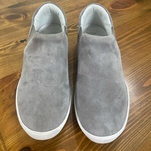 Women’s  Gray Suede Slip-On Sneakers